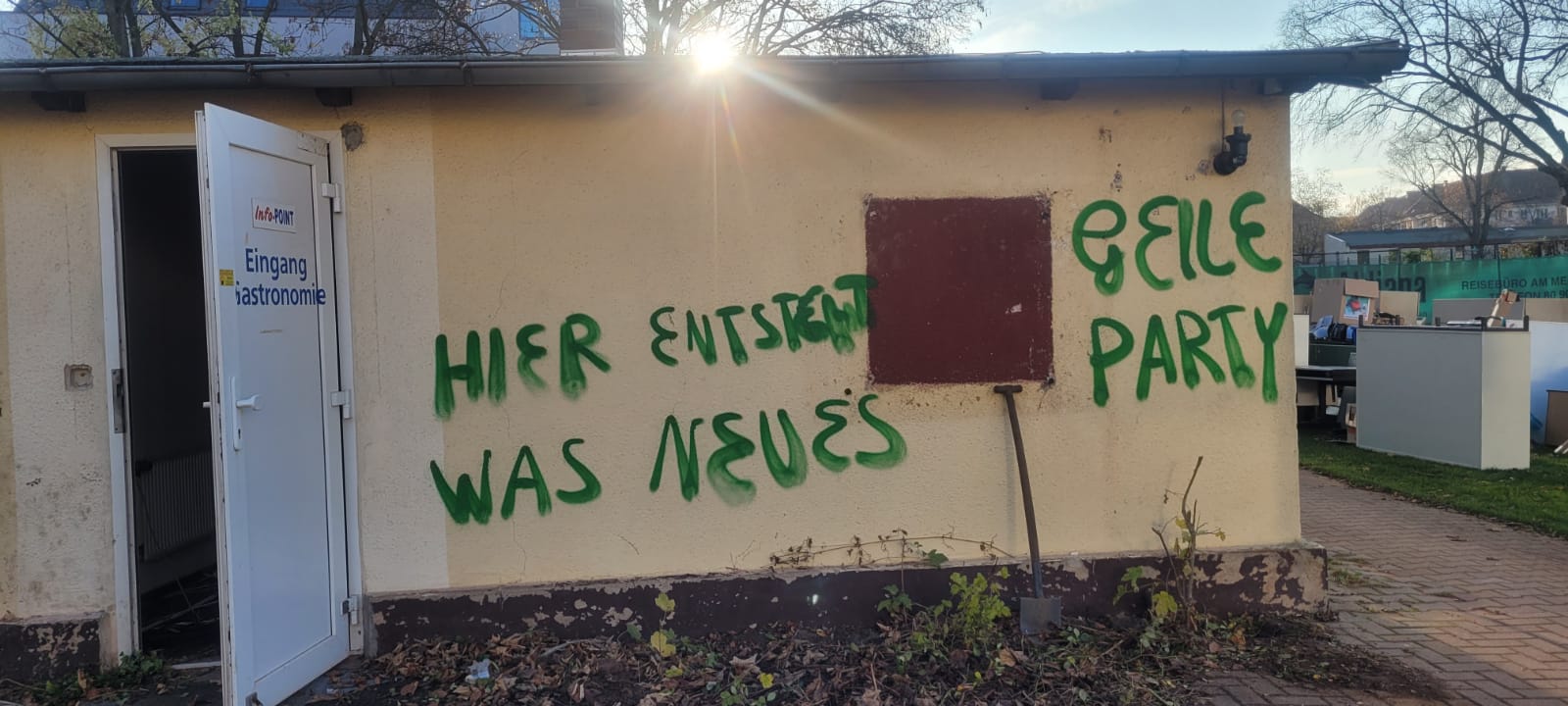 Abriss des alten Klubhauses der FVT Klingsor Berlin